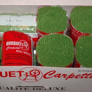 16 Pkgs Avocado Rug LATCH HOOK Yarn PreCut 100% Pure Virgin Wool Bouquet NEW